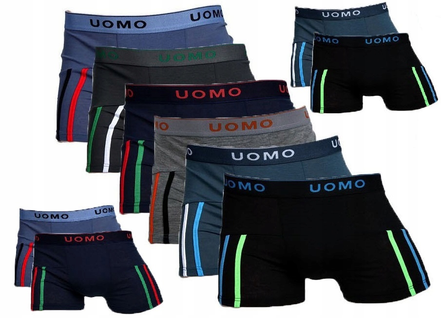 10x BOKSERKI MĘSKIE BAWEŁNIANE UOMO 3XL