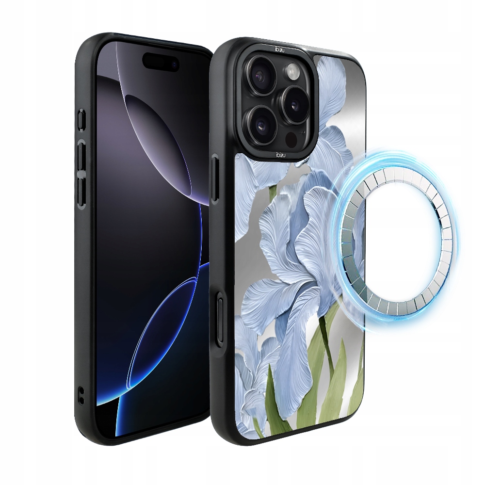 Pouzdro pro iPhone 16 Pro Ibizu DropGuard Matt s MagSafe, modrý iris