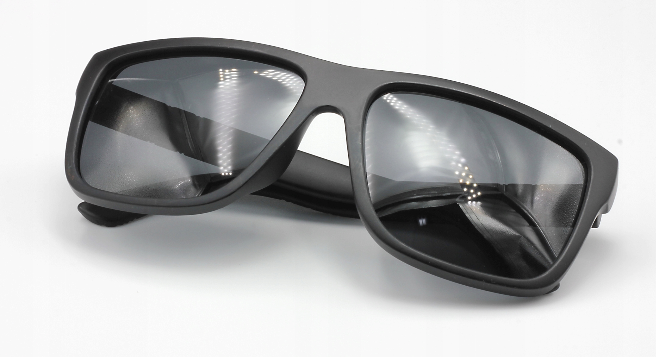 OKULARY PRZECIWSŁONECZNE MĘSKIE POLARYZACYJNE Z ETUI GRATIS DUŻE CZARNE Marka inna