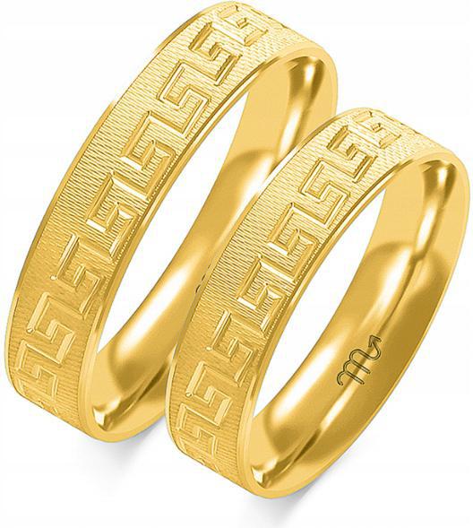 Zlatý snubní prsten na svatba, moderní, 585, 23 24 25, originální, dámský