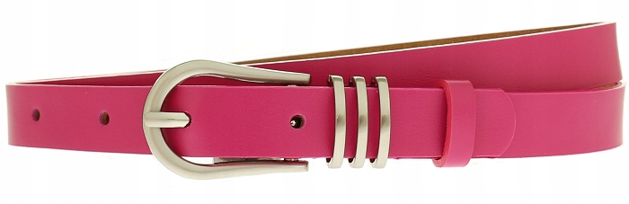 

Pasek skórzany damski do spodni sukienki Fuksja Pl