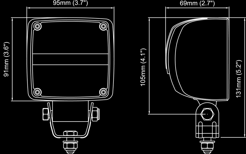 Lampa robocza LED NORDIC LIGHTS KL1002 12-24V 24W Flood Numer katalogowy części 982201