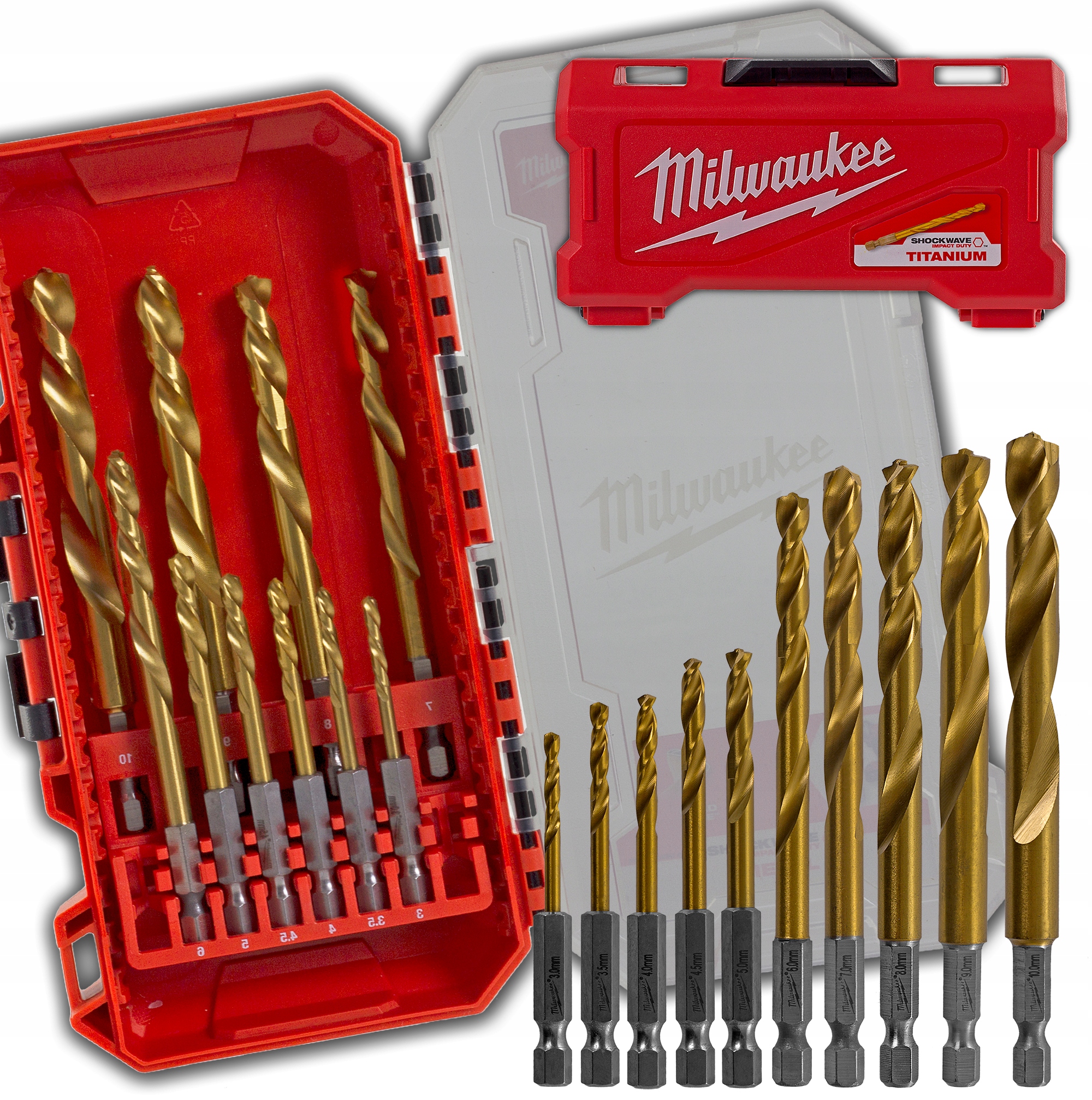 Zestaw x10 wierteł Hex Metalu Wiertła Blachy Drewna Aluminium Stali Żeliwa