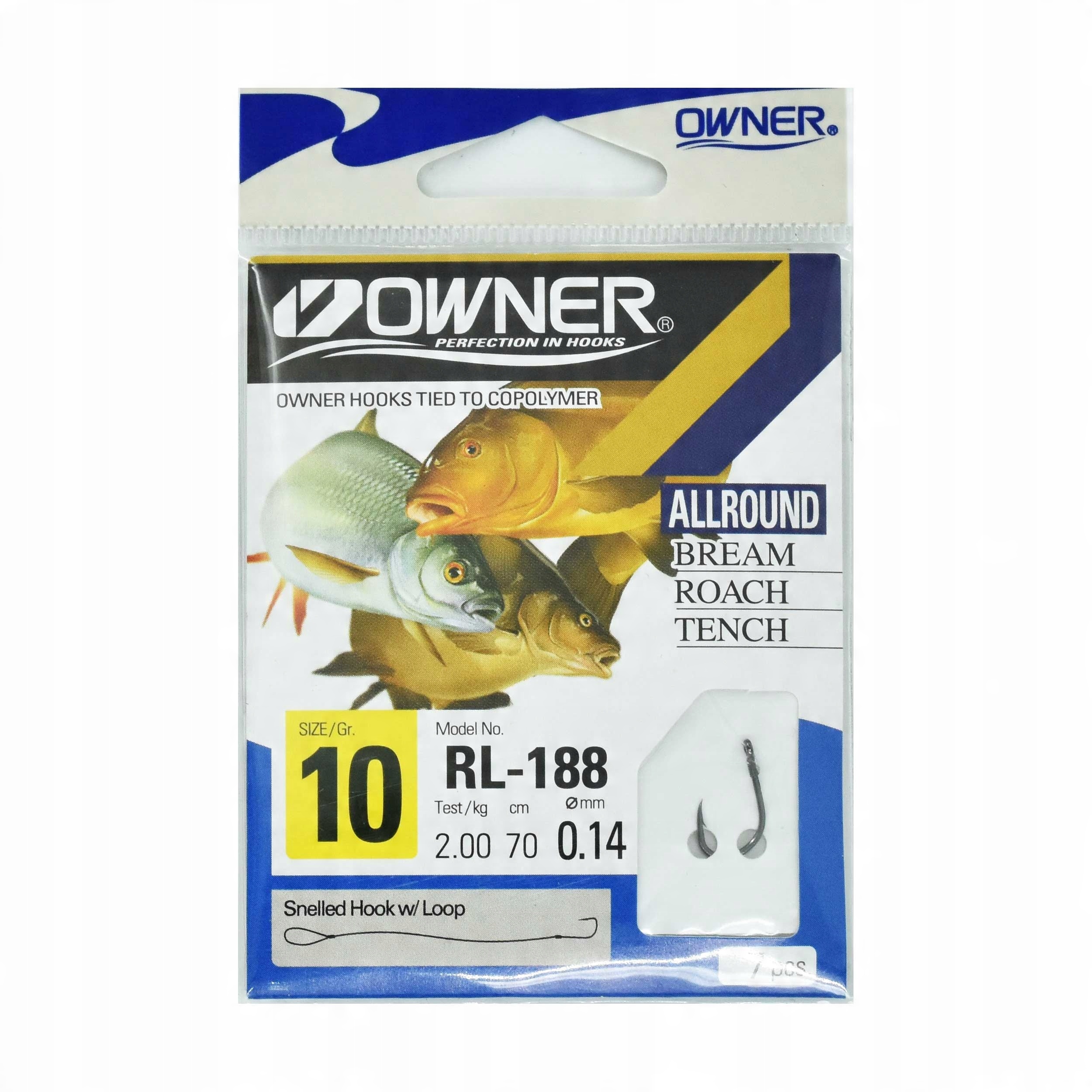 

Haczyki z przyponem Owner RL188 rozmiar 10 7szt