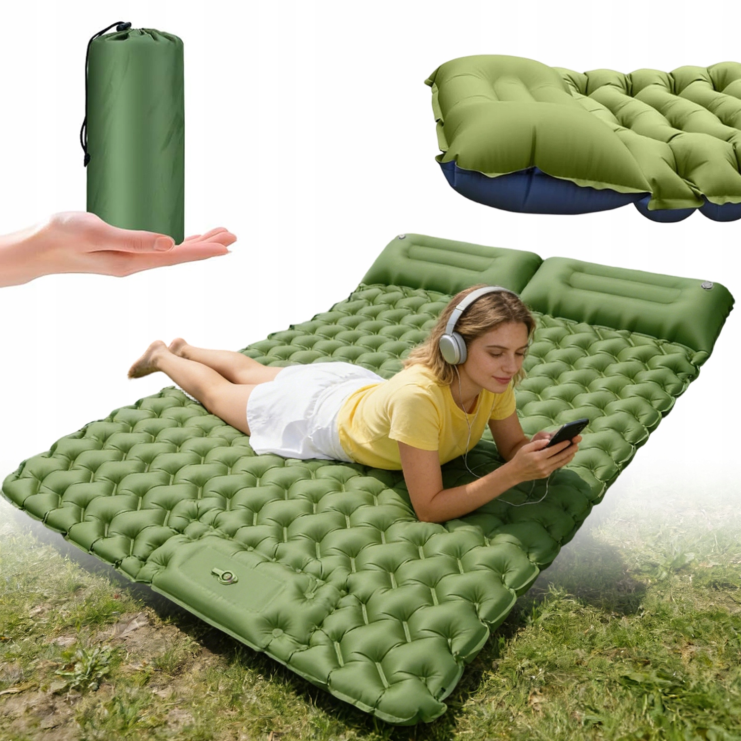 Matrace S Nožní Pumpou 195×120 CM, Výkonná