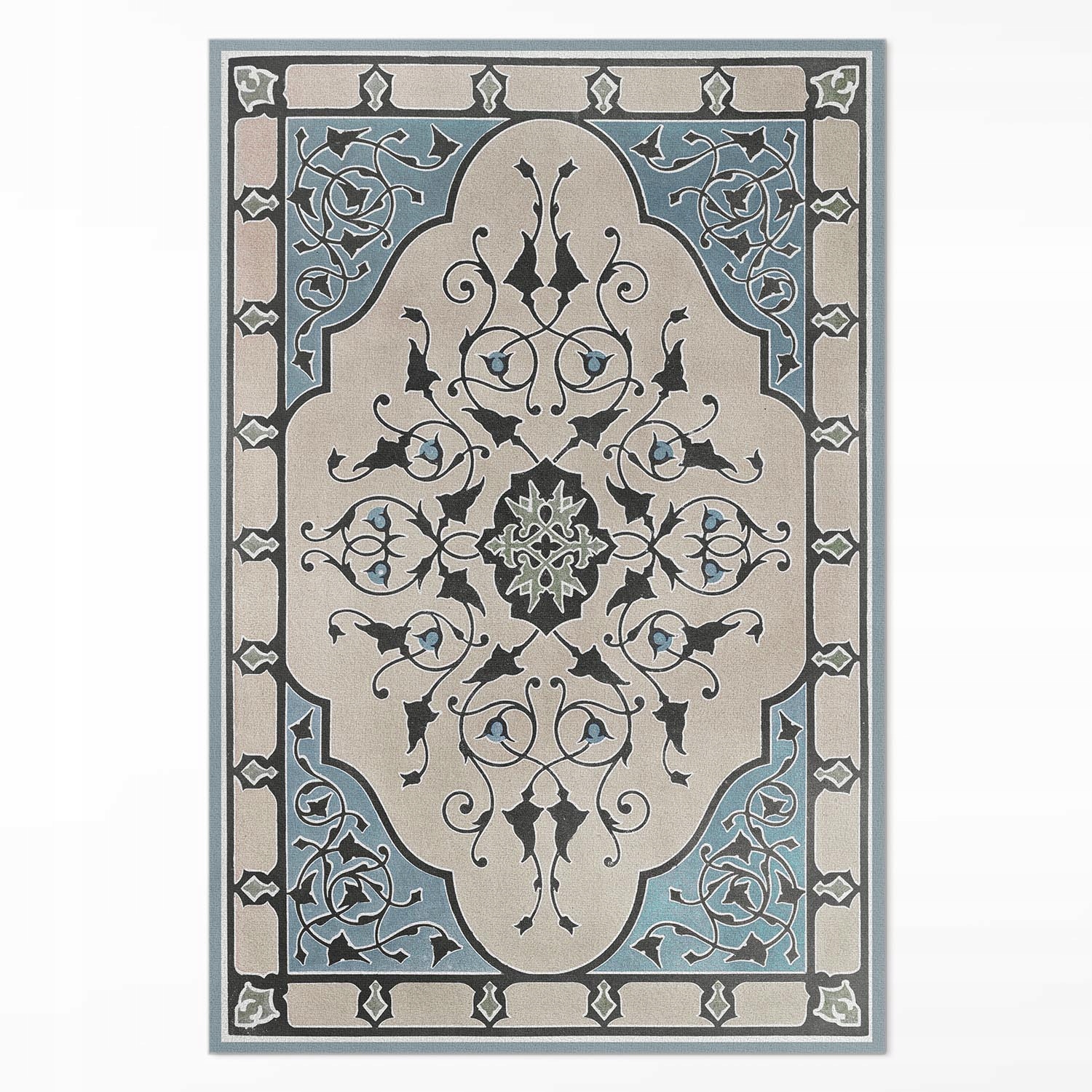 Vinylový Koberec s grafikou Sir Matthew Digby Wyatt, jemný vzor, 100 x 150 cm