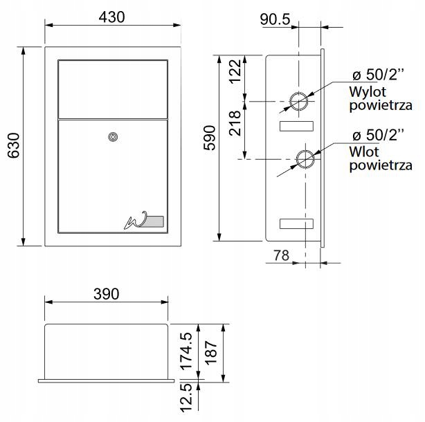 Odkurzacz Centralny SISTEMAIR WOLLY2 300 Jednostka Model WOLLY2 300 Jednostka