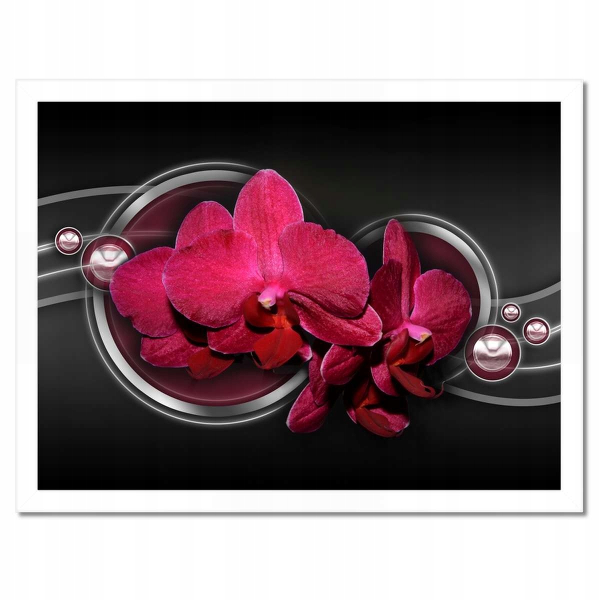 Plakáty v rámu 40x30 Abstrakce s orchidejí