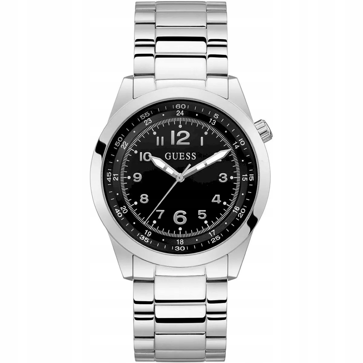 Stříbrné hodinky Guess Max s náramkem GW0493G1