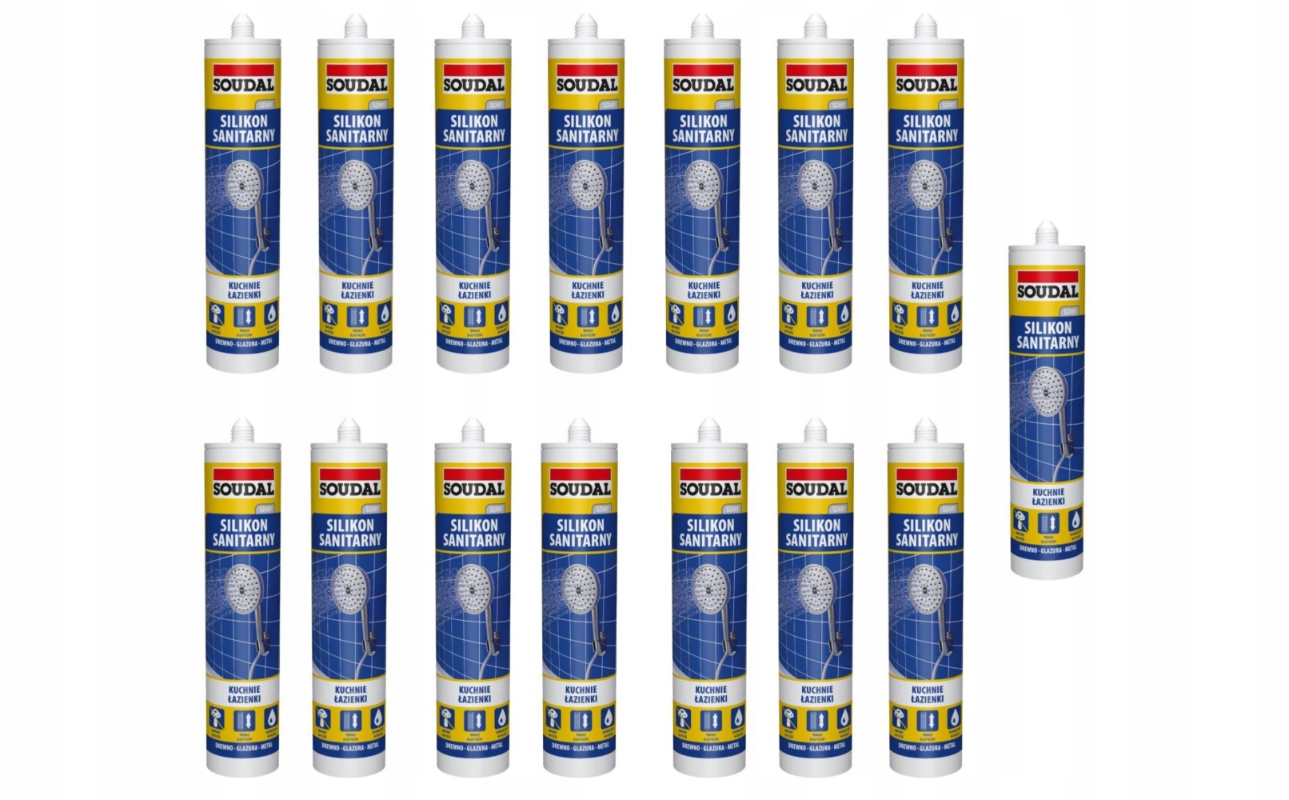 Soudal Sanitární silikon 280 ml šedý 137669 karton 15ks