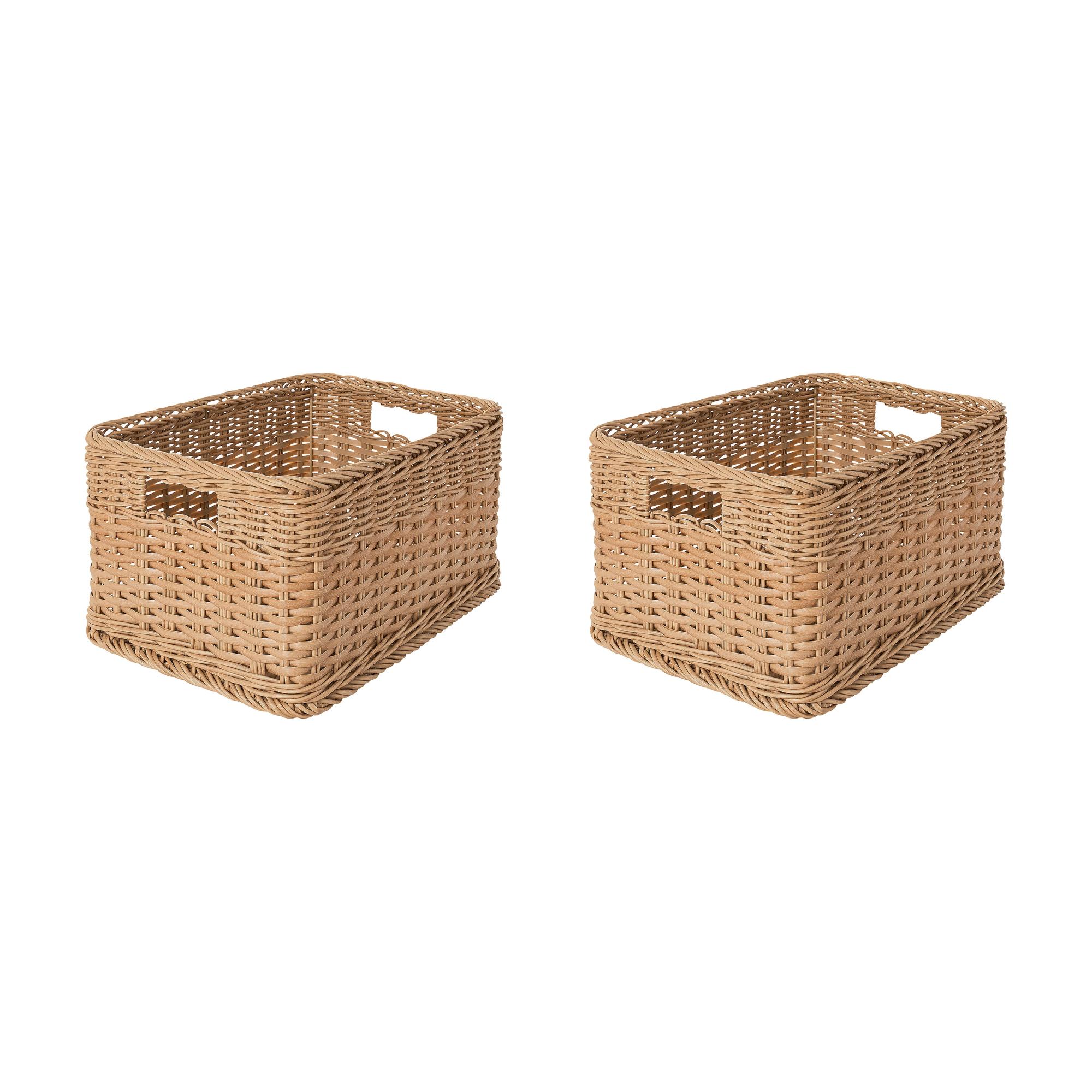 2 ks Koš Bekna z technorattanu 25x35x20 cm do koupelny a balkonu