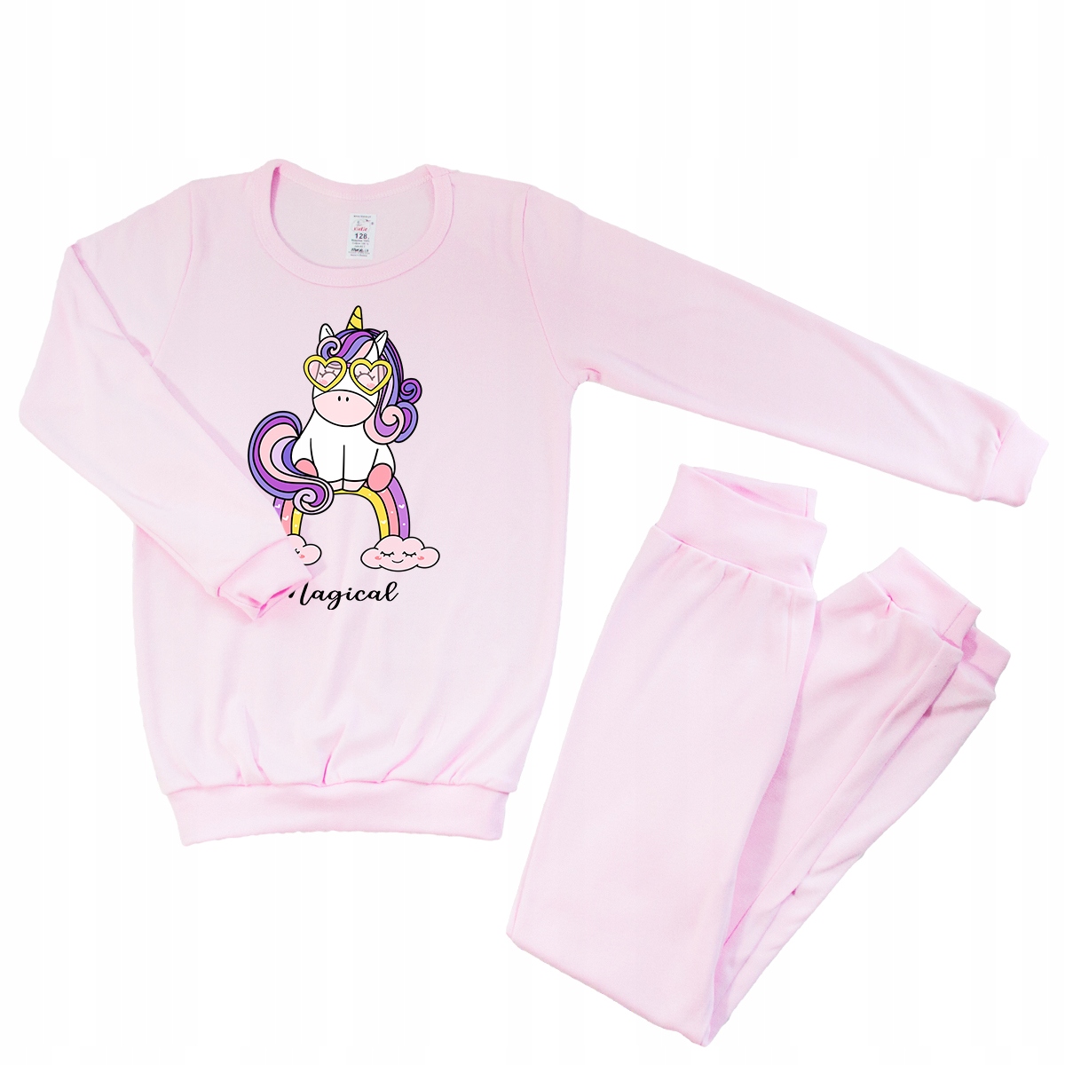 

Piżamka Długi Rękaw Róż 128 wzór Jednorożec 10