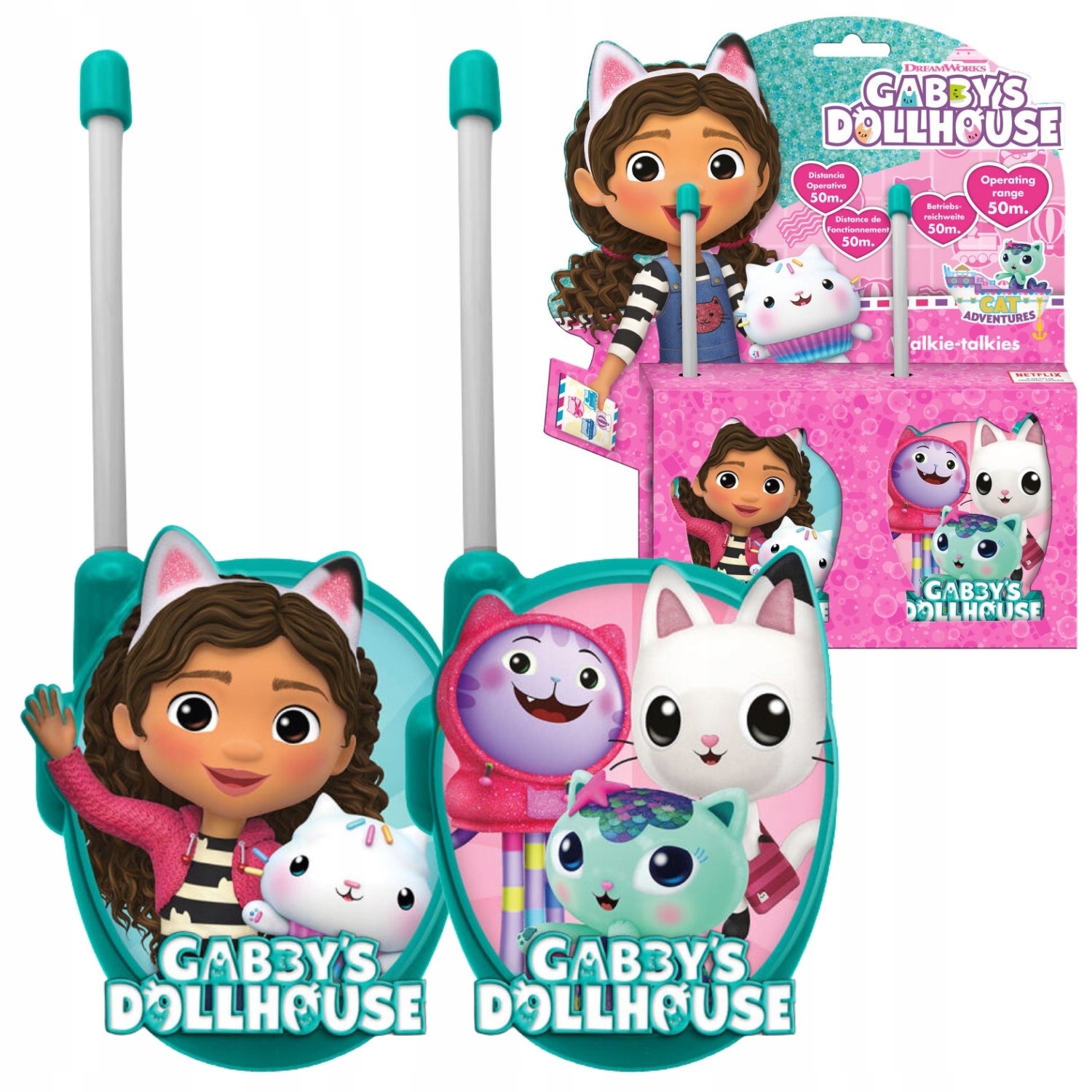 Walkie Talakie Krótkofalówka 3D Gabby Dollhouse Koci Domek Gabi