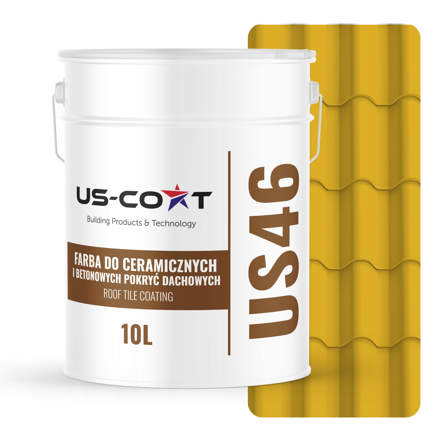 Farba Na Keramické Betónové Strechy Žltá Citrónová RAL1012 10L Matná