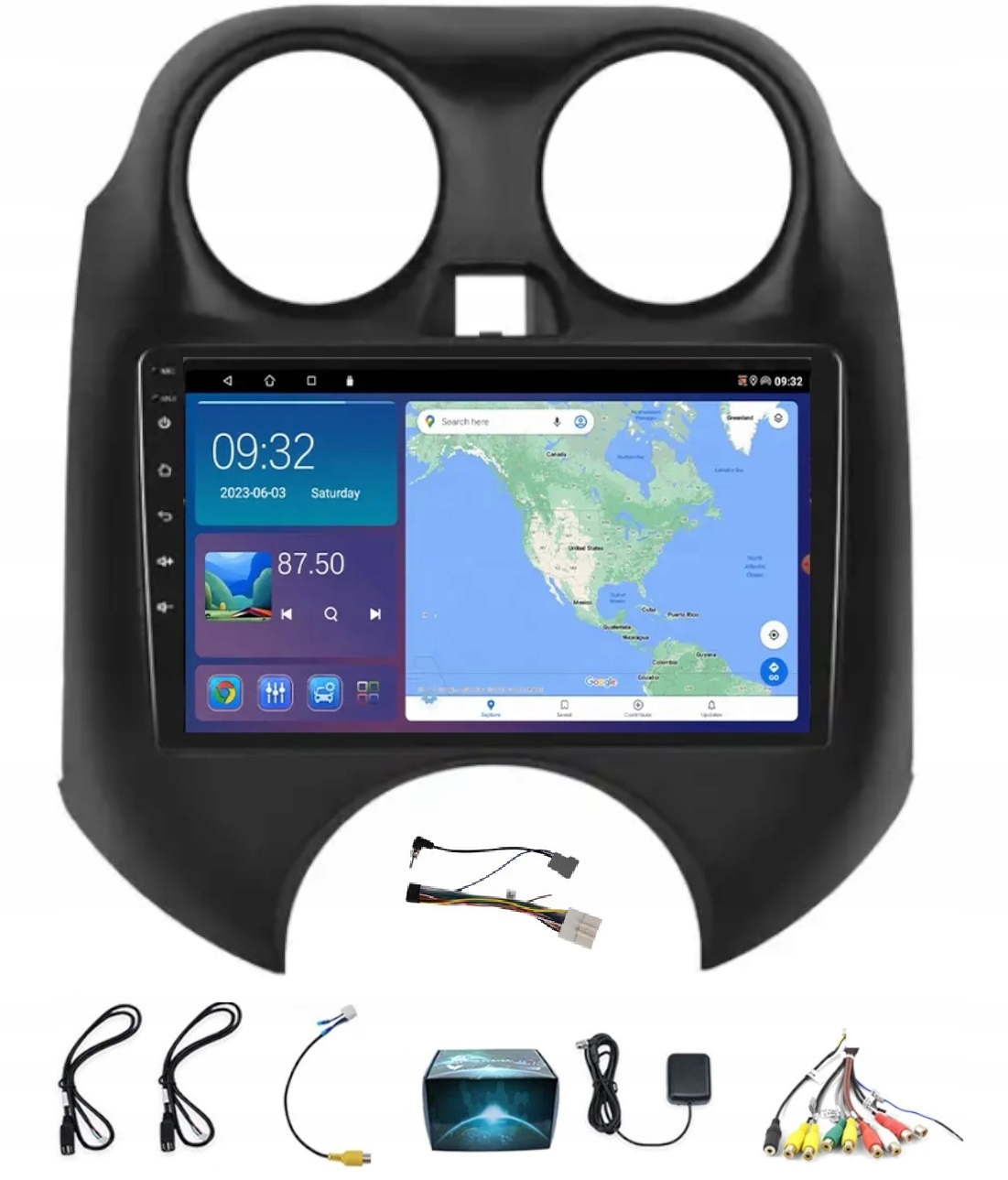 Rádio Navigácia Gps Nissan Micra 2010-2017 Wifi Carplay Usb 4GB 64GB