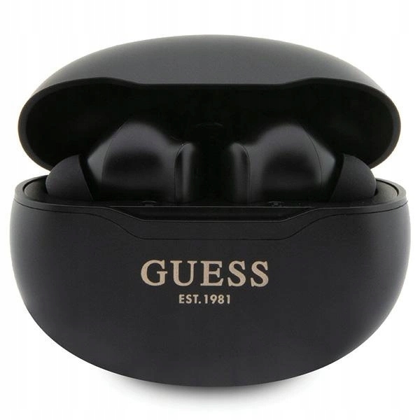 Bluetooth sluchátka Guess Classic Est Tws dokovací stanice černá