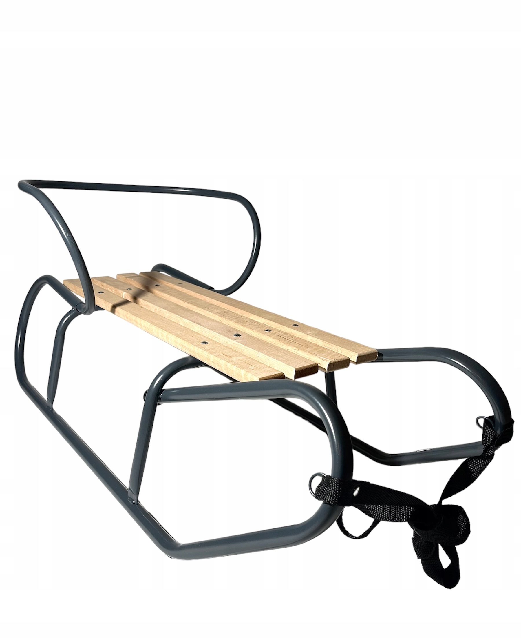 Polskie Mocne Sanki Z Oparciem Drewniane Metalowe