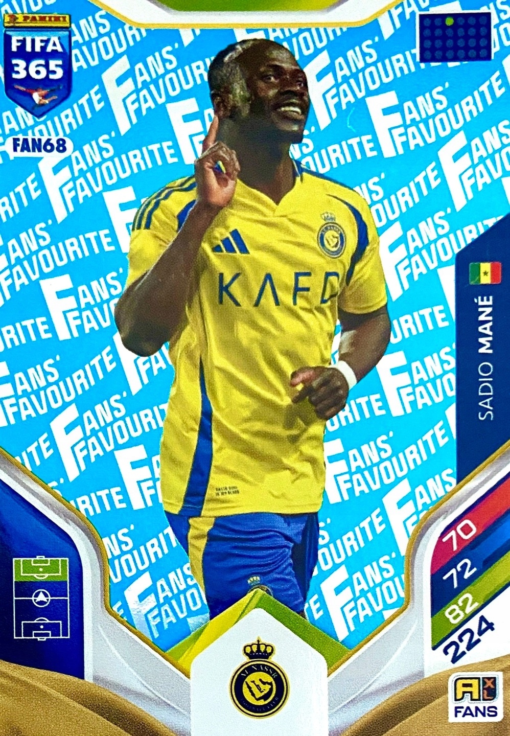 Panini Fifa 2026 Fans' Favourite Blue Fan 68 Sadio Mane Al-Nassr Fc