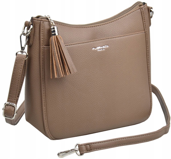 Flora&co Paris Torebka Listonoszka 2 paski casual Fango A5