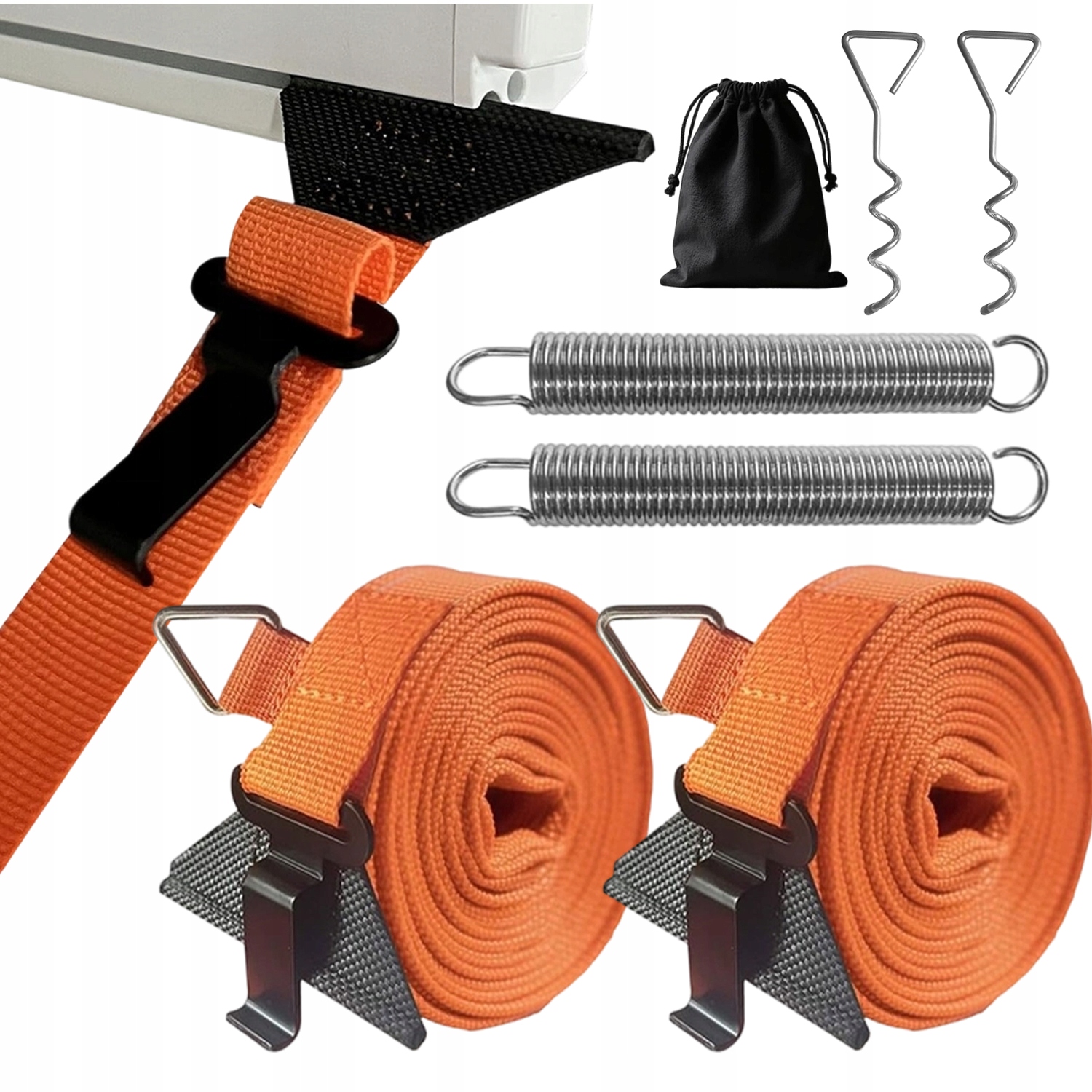 Protivětrná Sada Pro Markýzu S Elastickými Pásy A Pružinami