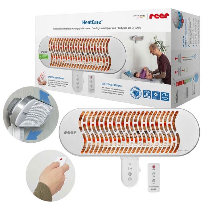 Ohrievač pre bábätká na prebaľovací pult s časovačom a diaľkovým ovládaním 350W/700W HeatCare+ Reer