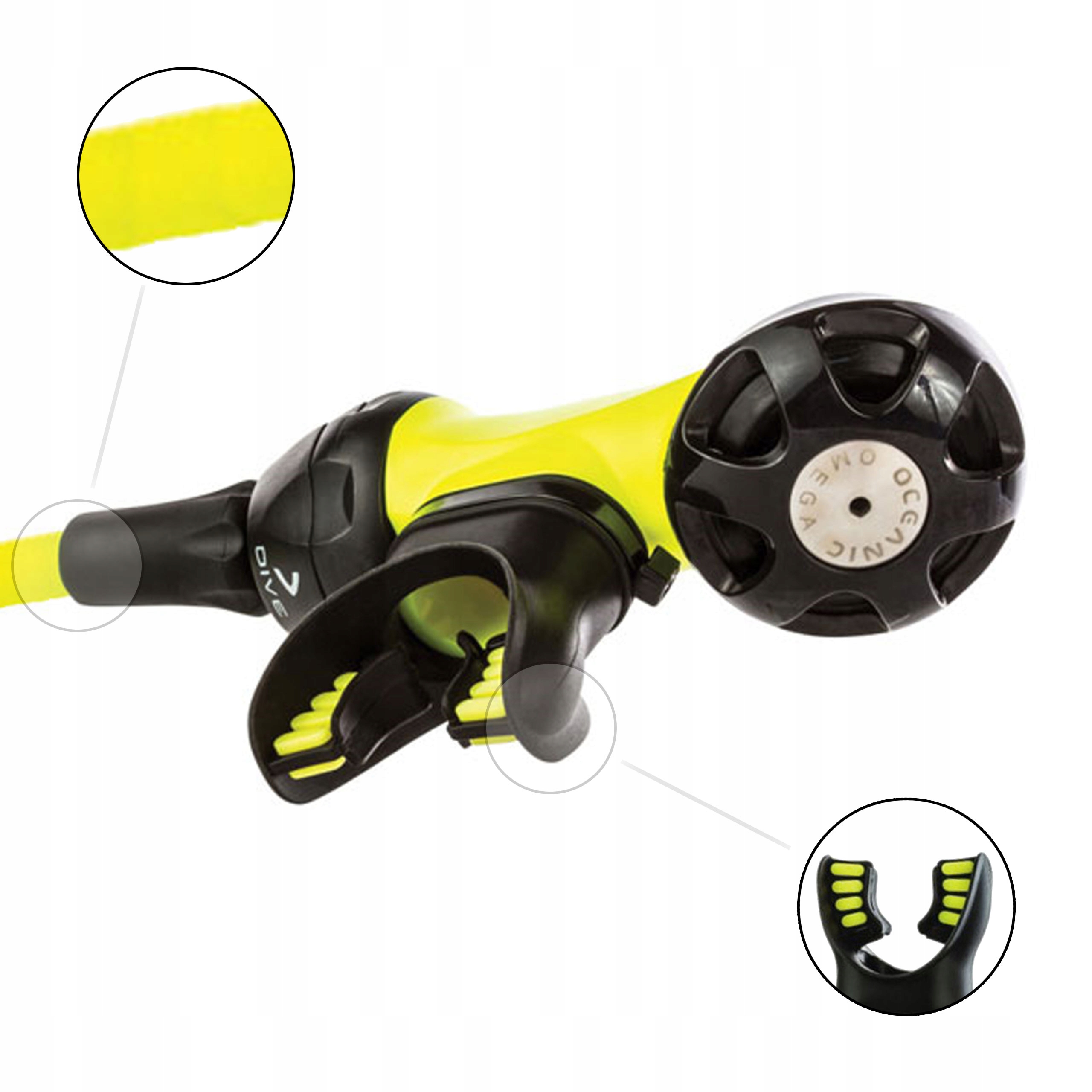 Octopus pro automat II. stupeň Oceanic Omega 3 žlutý had 87 cm