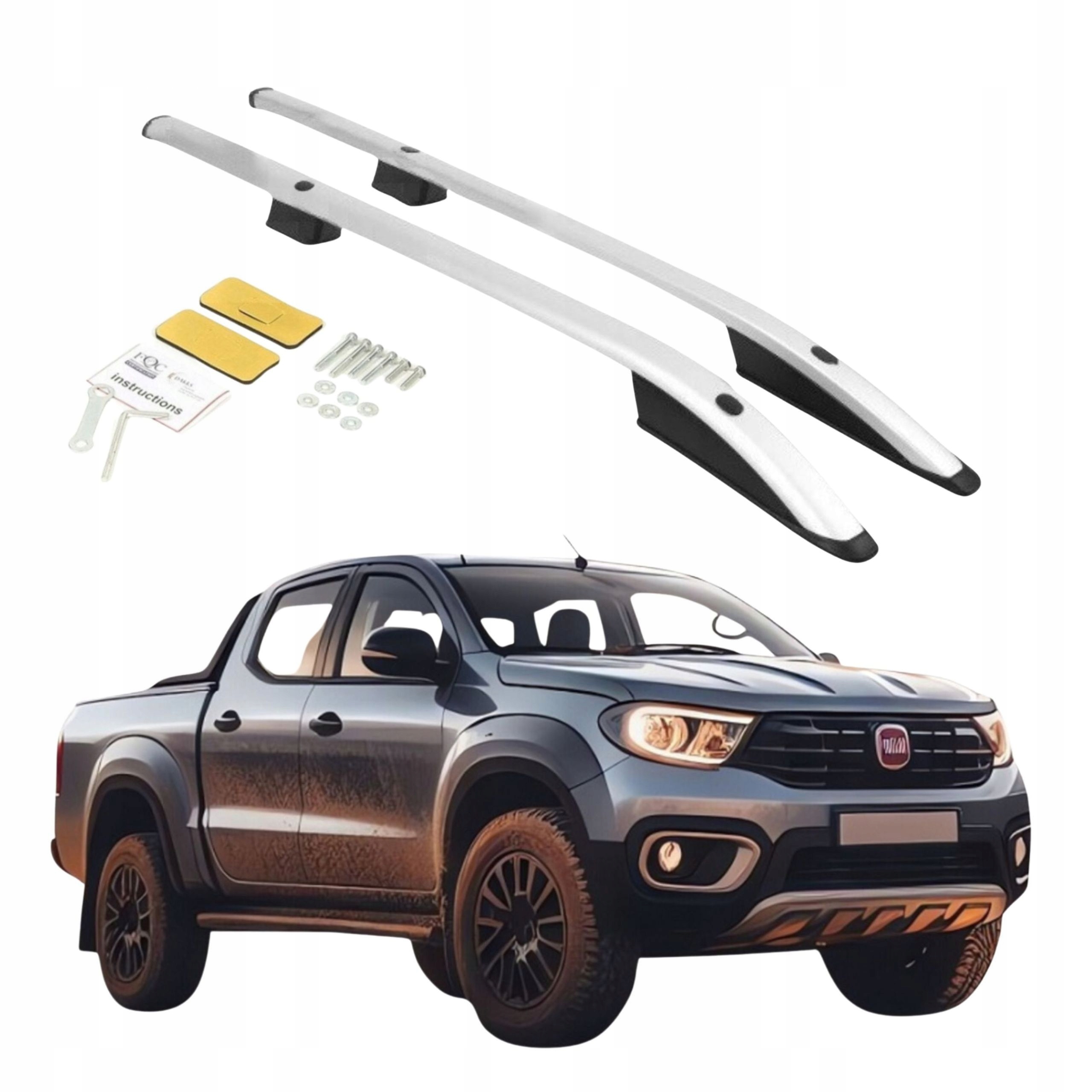Střešní nosiče Fiat Fullback 2015-19 Mitsubishi L200 2016-2023 hliníkové