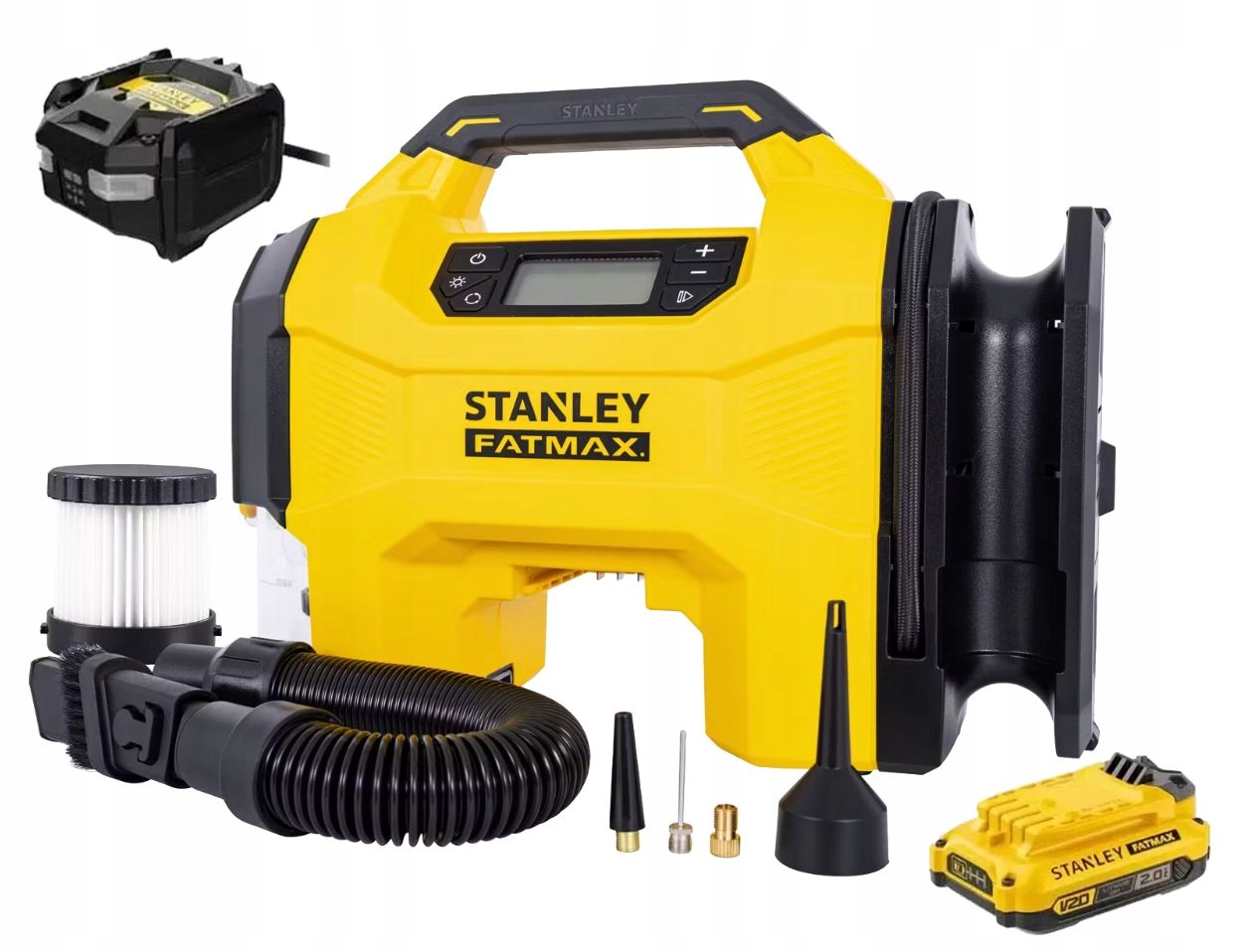 Stanley SXV102001A 3v1 kompresor vysavač foukač 12V 18V 20V