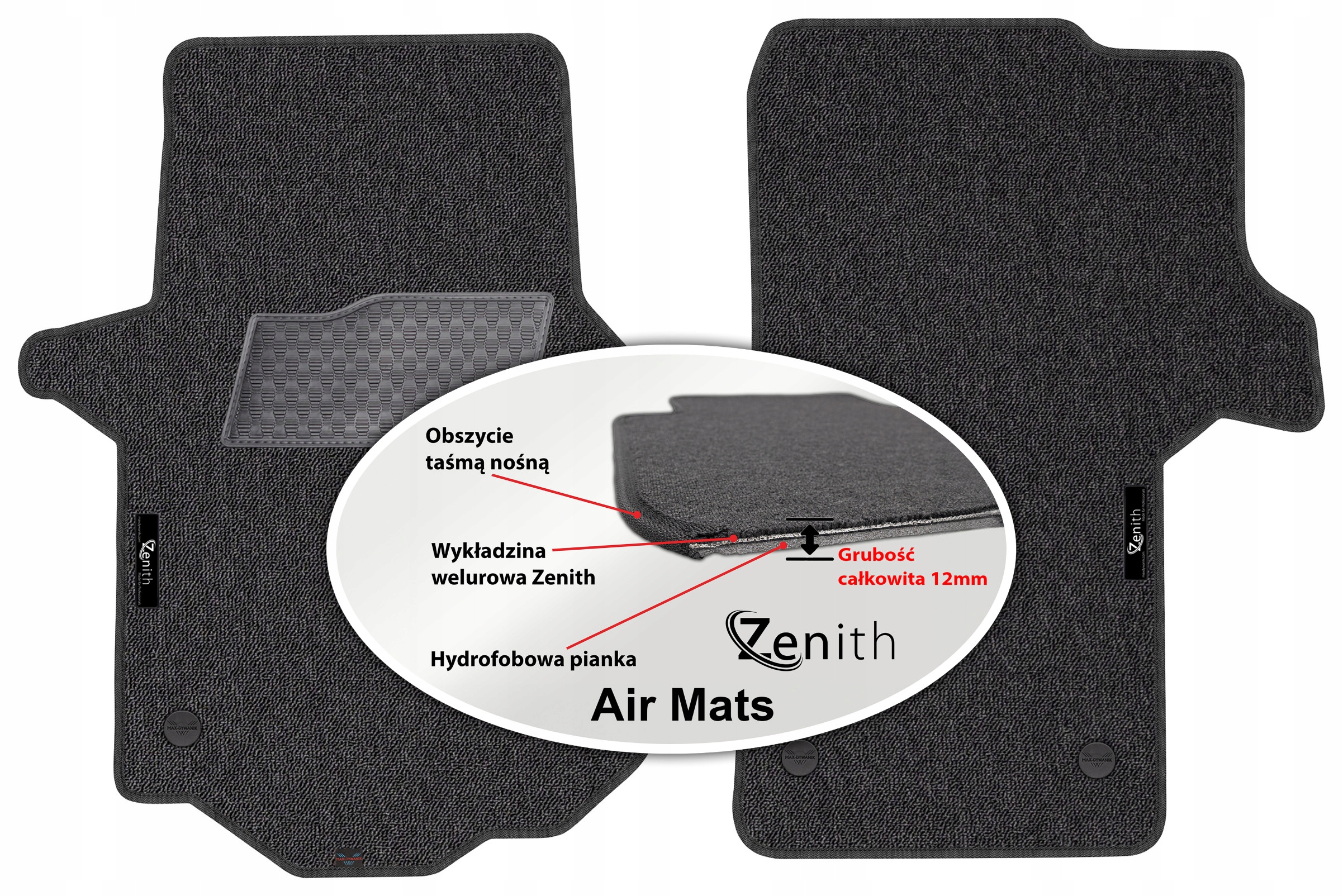 Vw Crafter II 2os 2016- Velúrové koberčeky do auta Zenith Air Mats