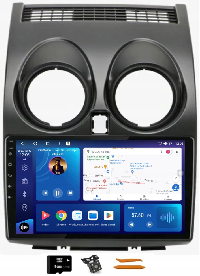 Radio Android Nawigacja XQ460S Qled Carplay Lte Gps Nissan Qashqai 1 06-13