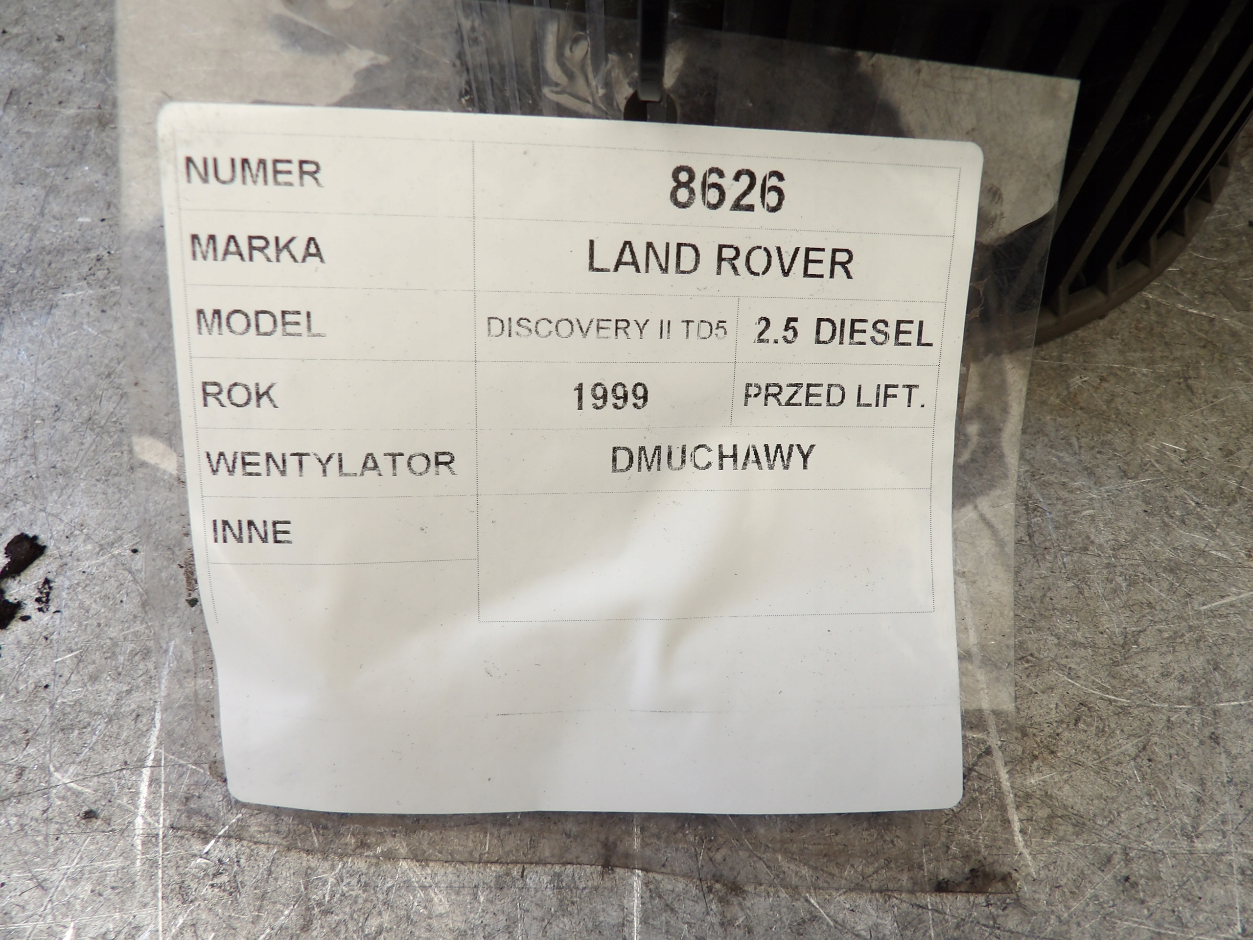 Land Rover Discovery II TD5 - ventilátor dmuchawy