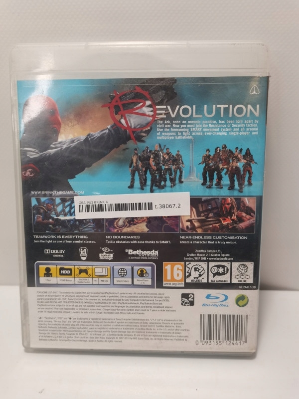 GRA PS3 BRINK Tytuł Brink