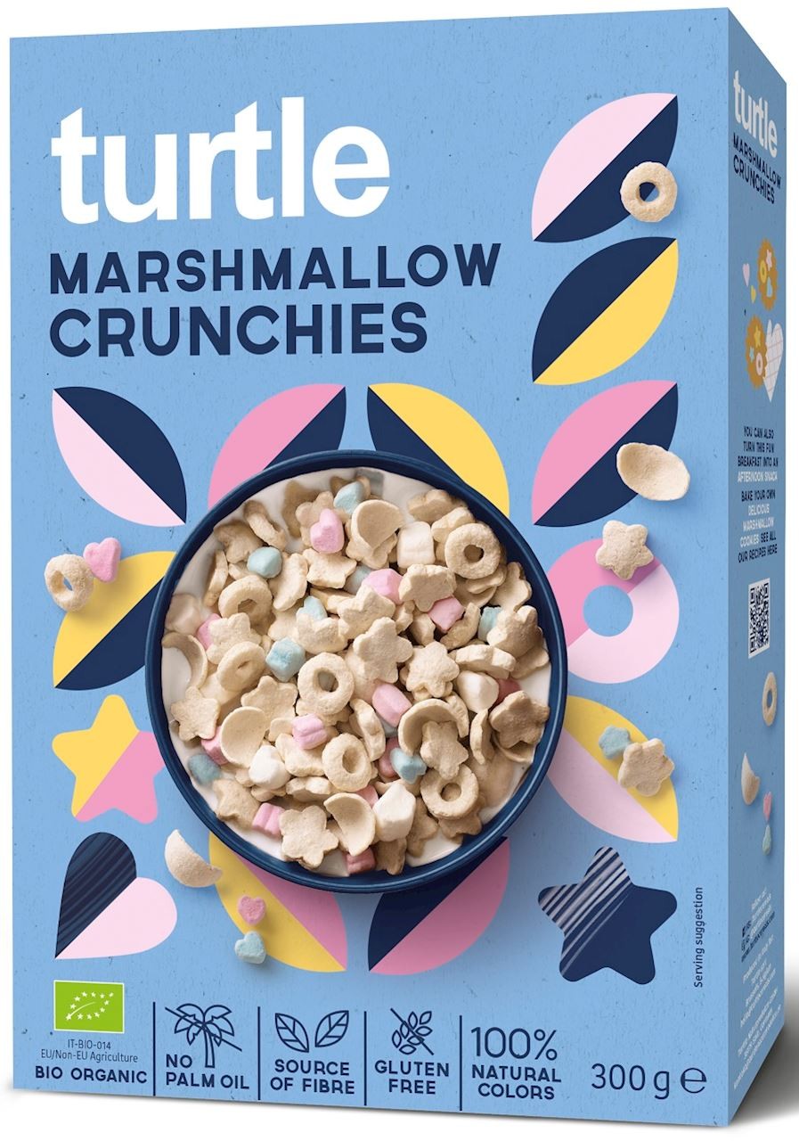 Levně 3X Obilné Křupky S Marshmallow Bezlepkovými Pěnami Bio 300 g Turtle