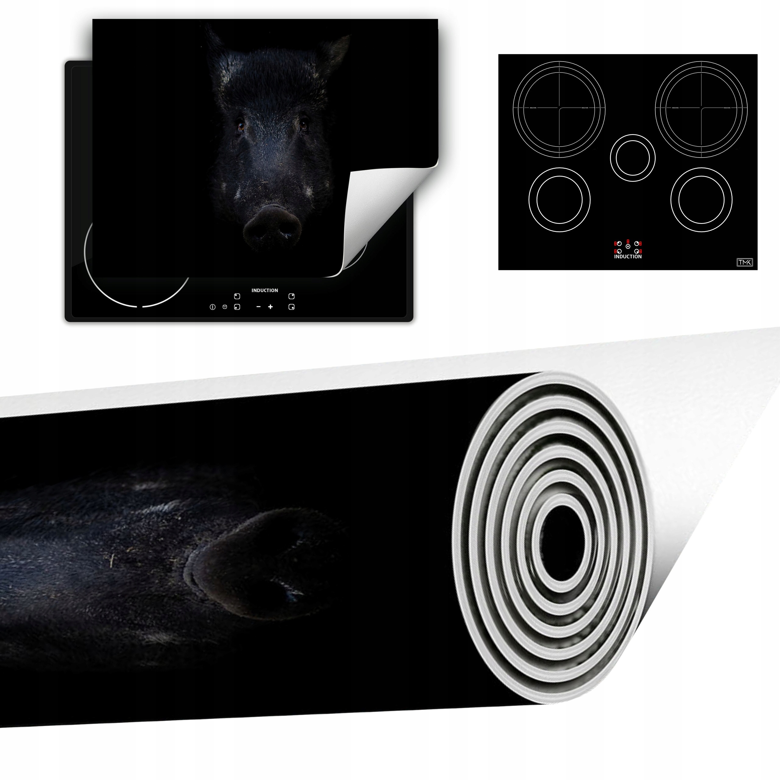 Vinylová Podložka Do Kuchyně Více Místa 70x52 černá divočák