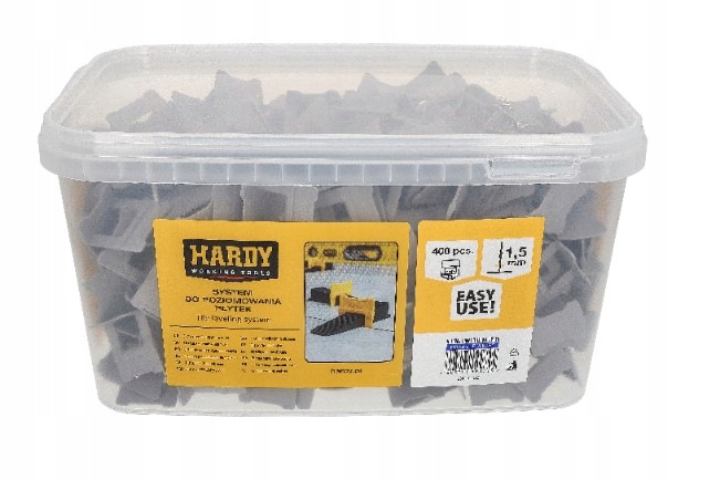 Klipsy pro vyrovnávací systém Hardy 1,5 mm 400 kusů