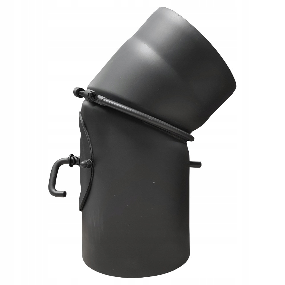 Kolano Stalowe Do Kotła C.o. Regulowane 0-45 Stopni, Fi 180 Z Szybrem, 2MM