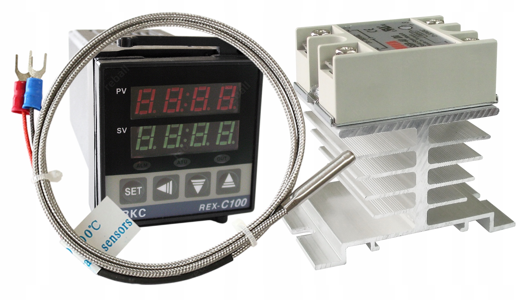 

Regulator Temperatury REX-C100V Czuj Ssr 40A Da Ra