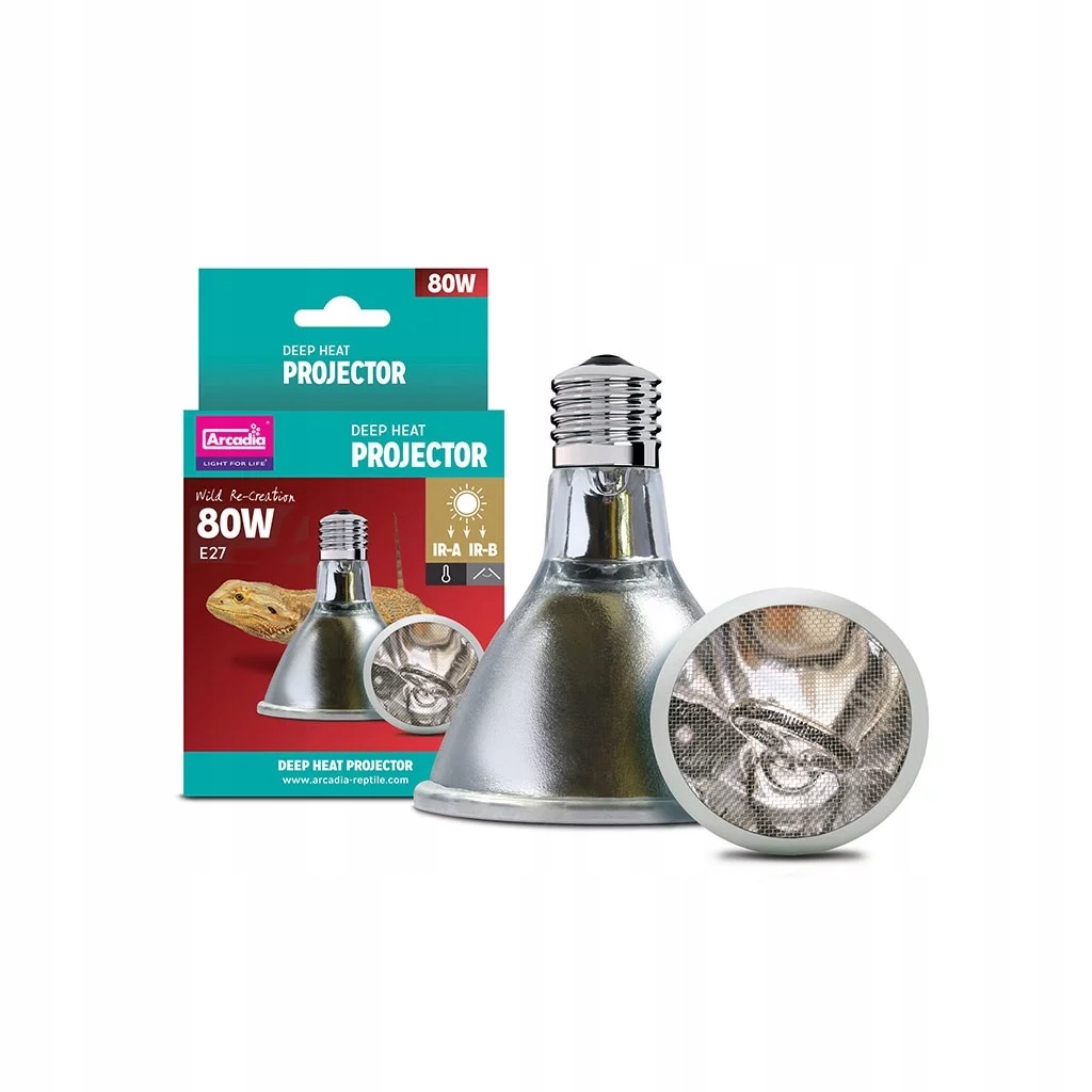 Arcadia Lampa Zarówka Grzewcza dla Gadów 80 W