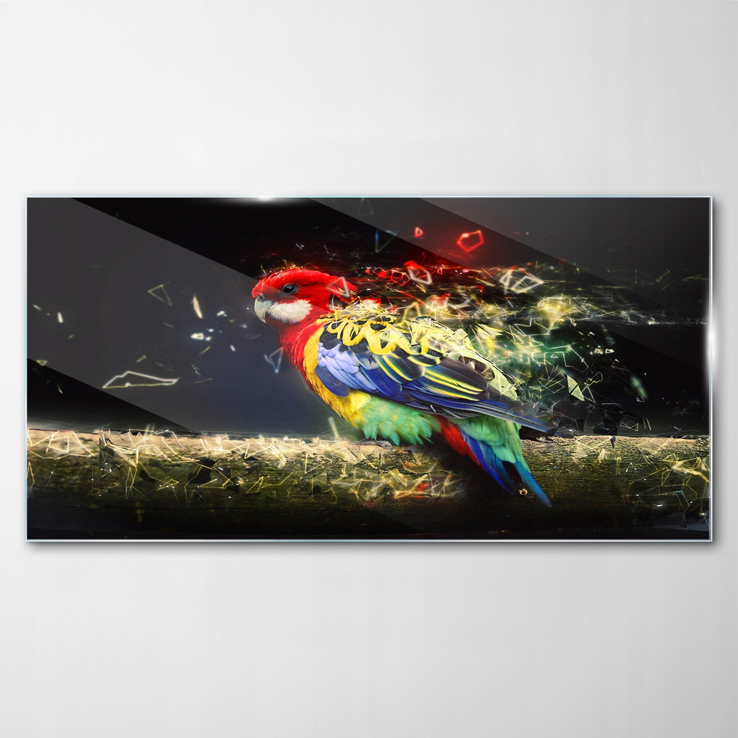 

Obraz Szklany Dekor Papuga Abstrakcja Plaża 120x60