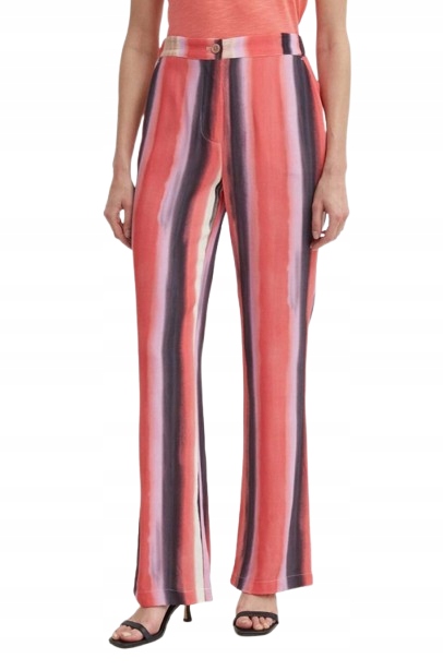 Sisley Elegantní Dlouhé Kalhoty S Pruhy Z Viskózy 34 I1A