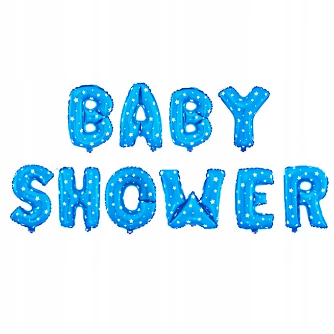 

Balon foliowy Baby Shower niebieski w gwiazdki