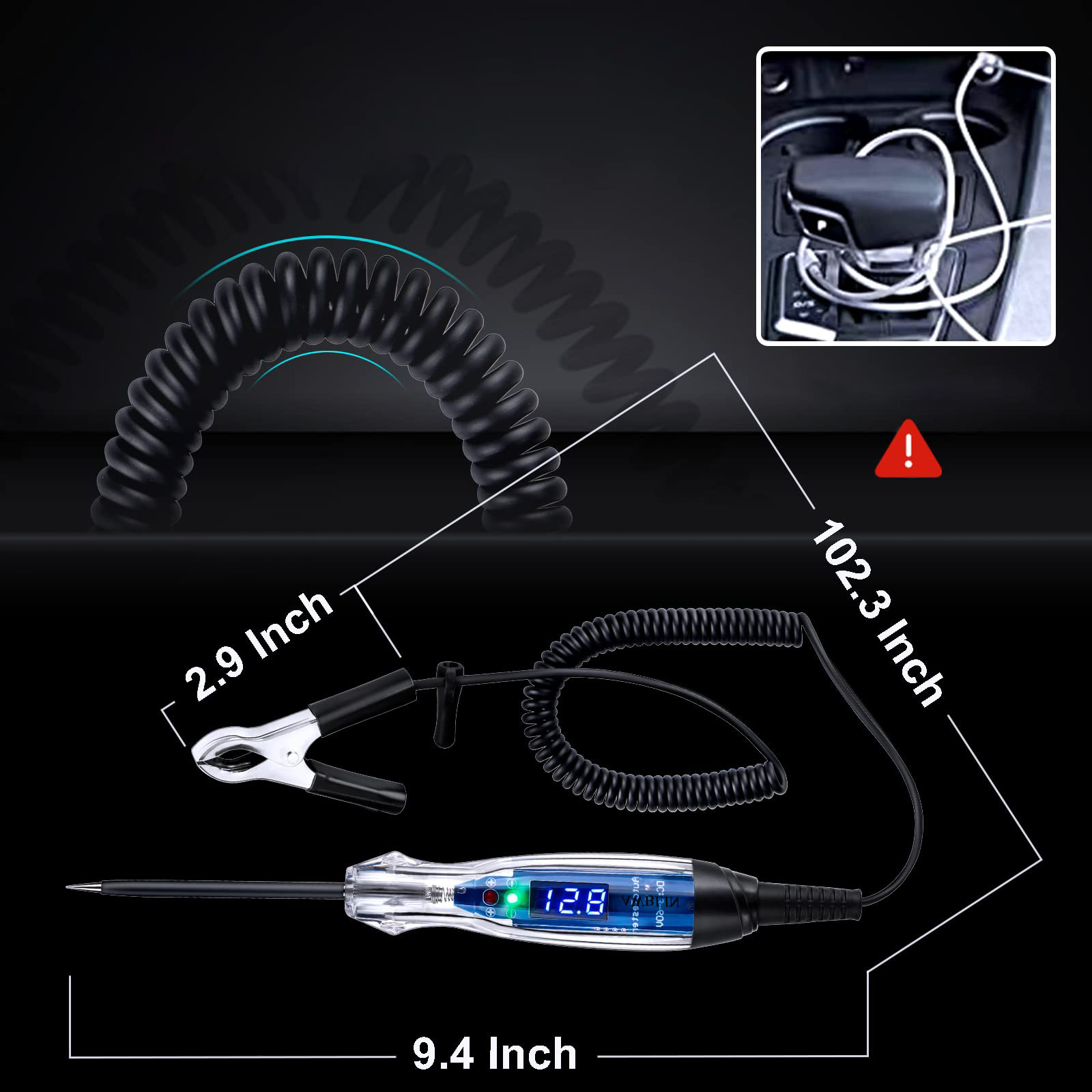SAMOCHODOWY PRÓBNIK NAPIĘCIA 3-60V Z WYŚWIETLACZEM LCD Marka inna