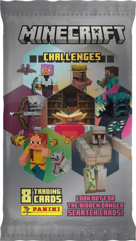 MEGAZESTAW startowy MINECRAFT Challenges + 10 Saszetek | 98 KART Wydawca Panini