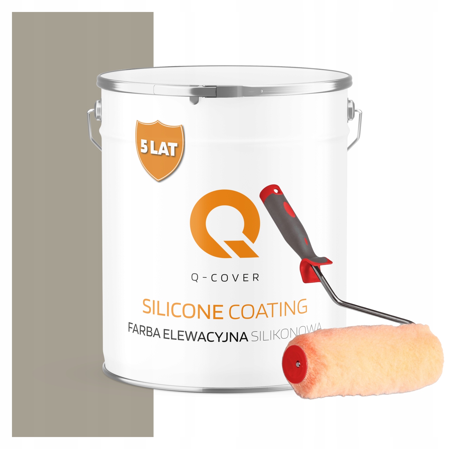 Vonkajšia fasádna farba na omietku 5L šedá teplá Uv valček