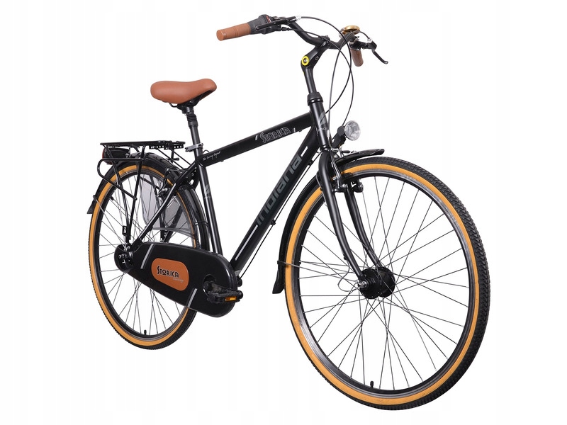 Rower miejski Indiana Storica 130 7Biegów 28 cali męski Czarny