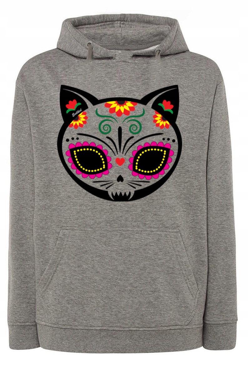 Pánská mikina s potiskem Barevný Kocour Lebka vel. 3XL