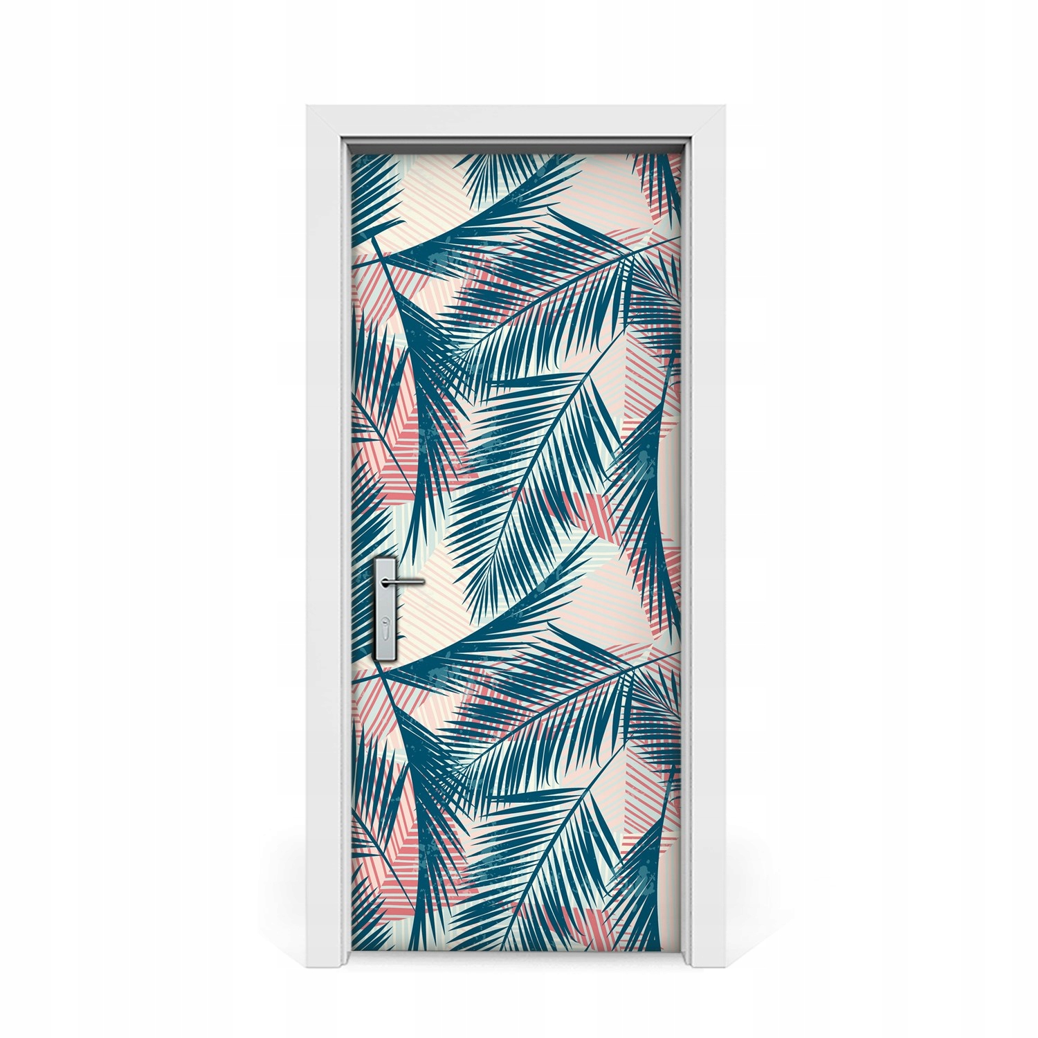 

Fototapeta naklejka drzwi Wzór w liście palmowe