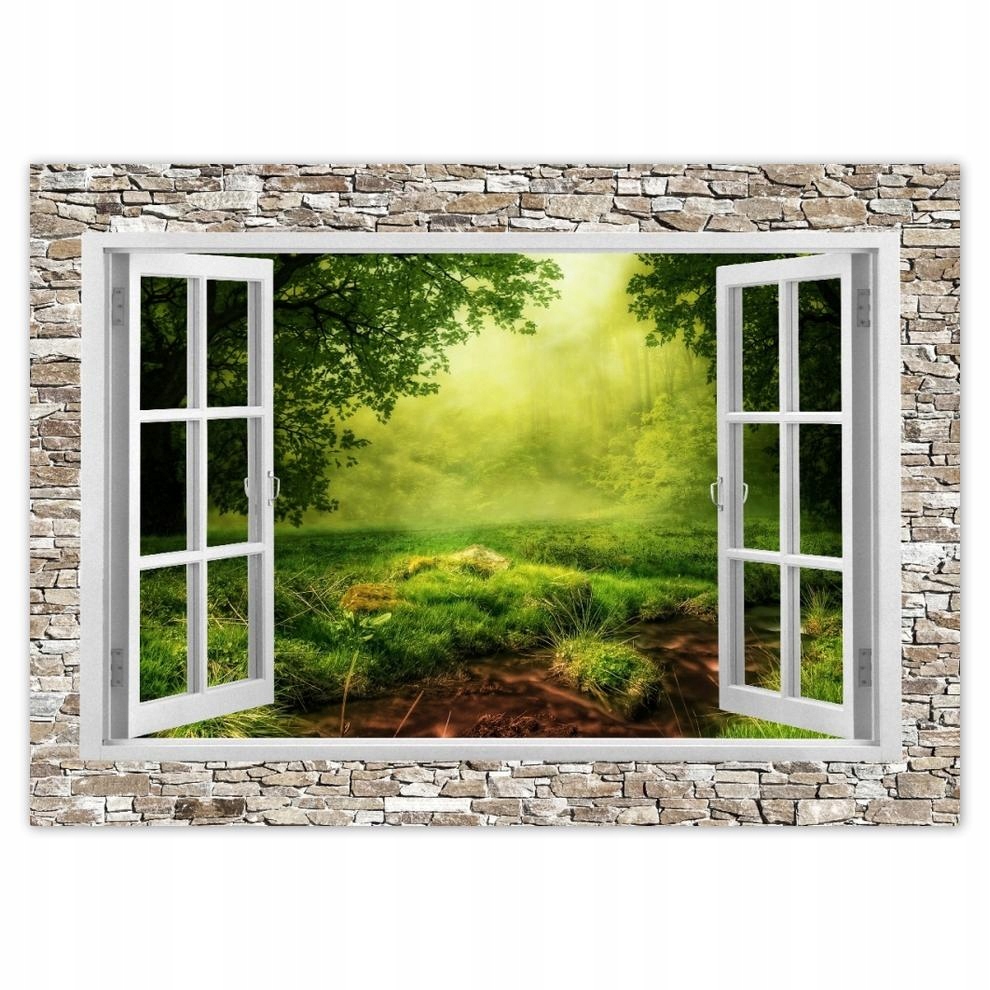 

Naklejki 70x50 Drewniane okno