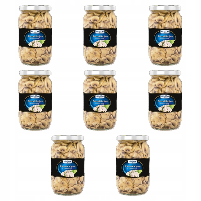 Žampiony krájené v solném nálevu 815 ml Helcom X8