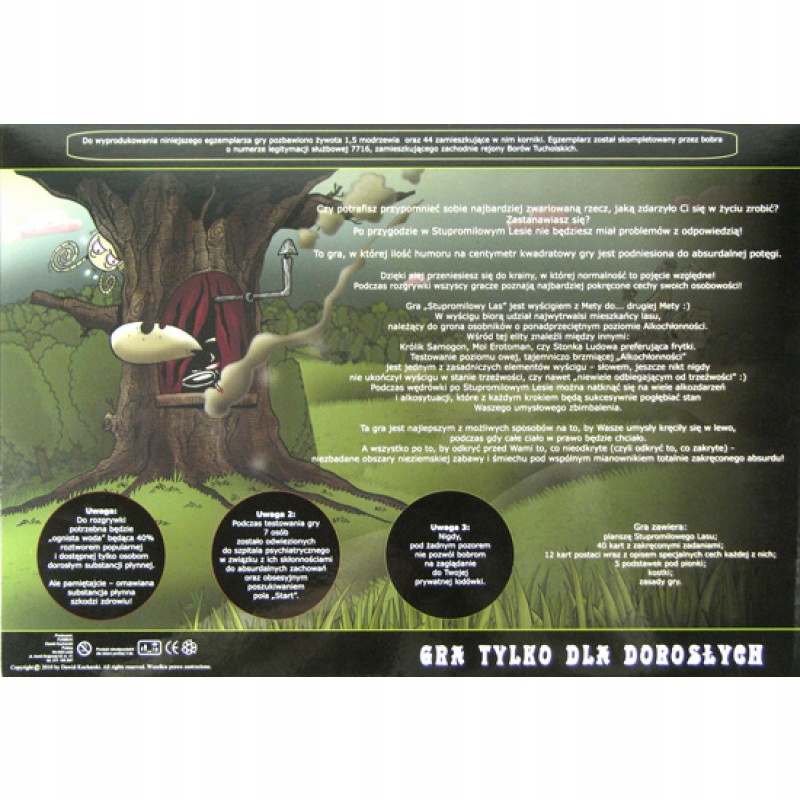 Gra Towarzyska PLANSZOWA Stupromilowy Las ZABAWNA Wciągająca Rozgrywka Typ Podstawa